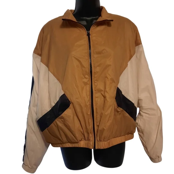 H&M Camel and Black Bomber Jacket - Picture 3 of 13